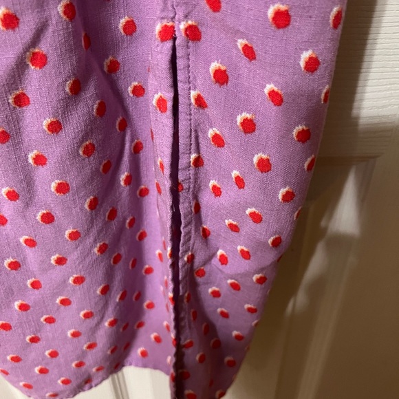 Ava and Viv Midi Dress Rayon Colorful Size X Mauve Pink with Reddish Orange - Picture 5 of 5